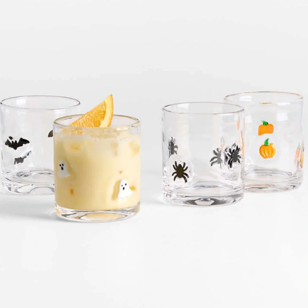 Crate&Barrel Halloween Spider 🕷️ Icon Double Old-Fashioned Glass